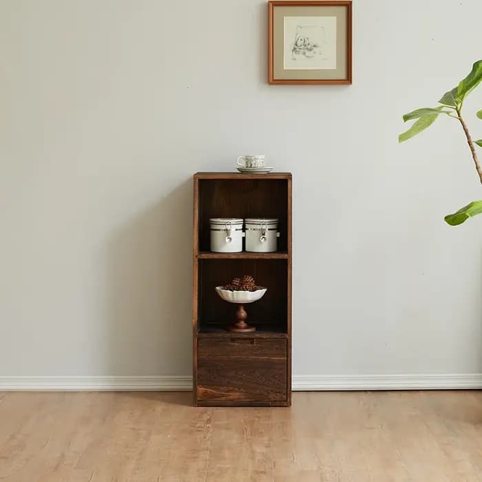 Armoire de salon Glamour du milieu du siècle avec tiroirs, meuble de salon nordique minimaliste de q