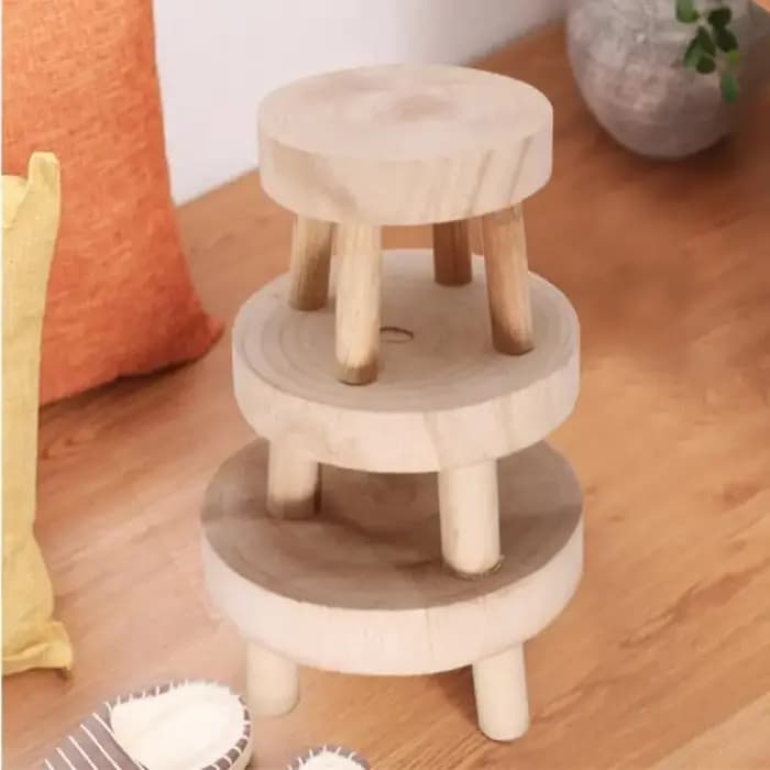 Support de plante en bois, support de base de pot de fleur, affichage de fleur de jardin de tabouret