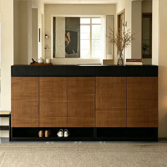 Meuble à chaussures de luxe en bois, organisateur de rangement, armoire de présentation, étagère à chaussures cachée, meuble moderne pour salon, Zapatero Salon Furniture