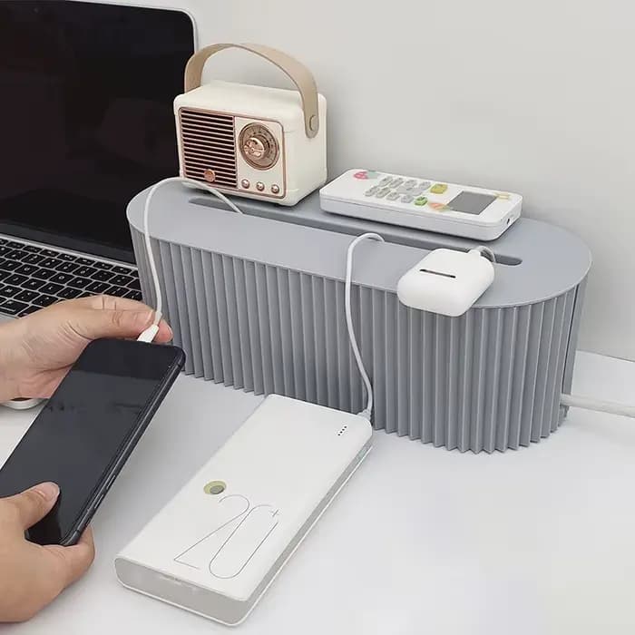 Boîte de rangement domestique multifonctionnelle, boîte de rangement pour câble de charge, prise de rangement sûre, câble, chargeur de téléphone portable