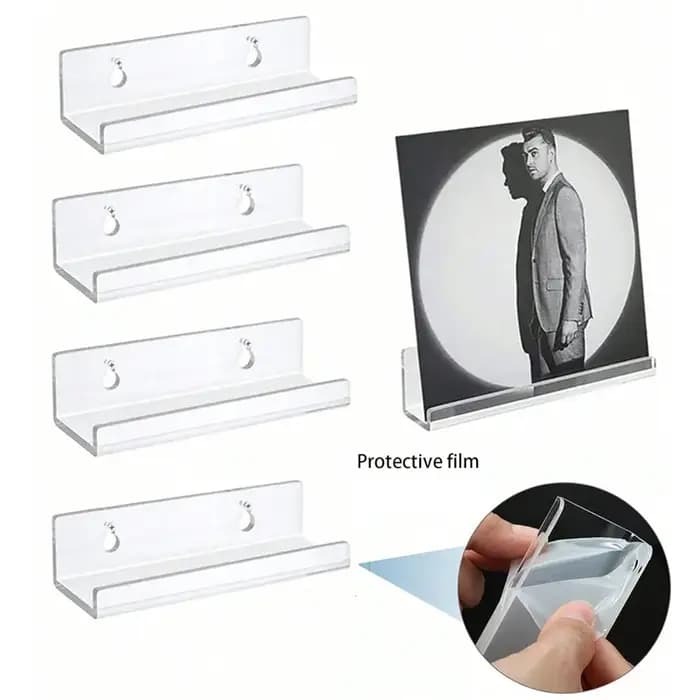 Étagère murale en vinyle transparent