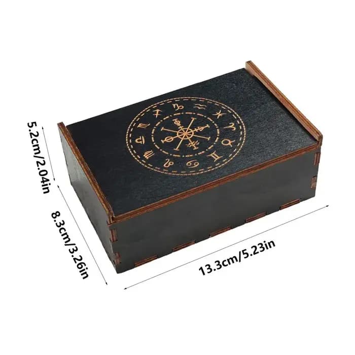 Boîte à bibelots vintage multifonctionnelle en bois