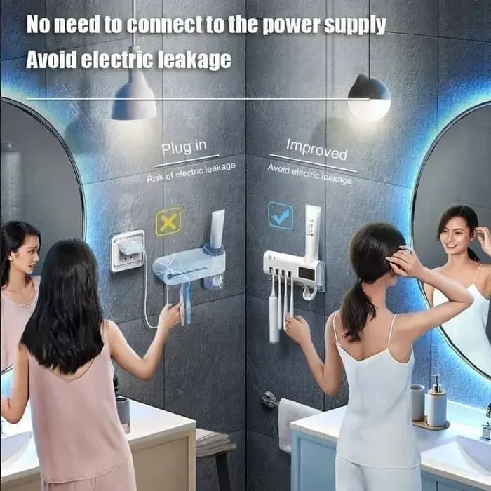 Support de rangement pour douche de salle de bain, distributeur de dentifrice domestique et stérilis