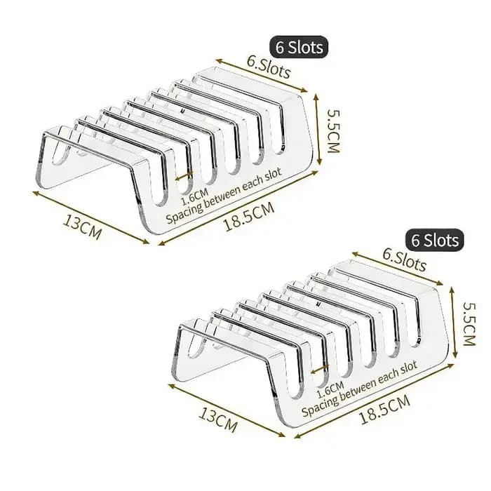 Étagère de présentation CD 2 pièces, organisateur en acrylique transparent à 6/8 compartiments pour