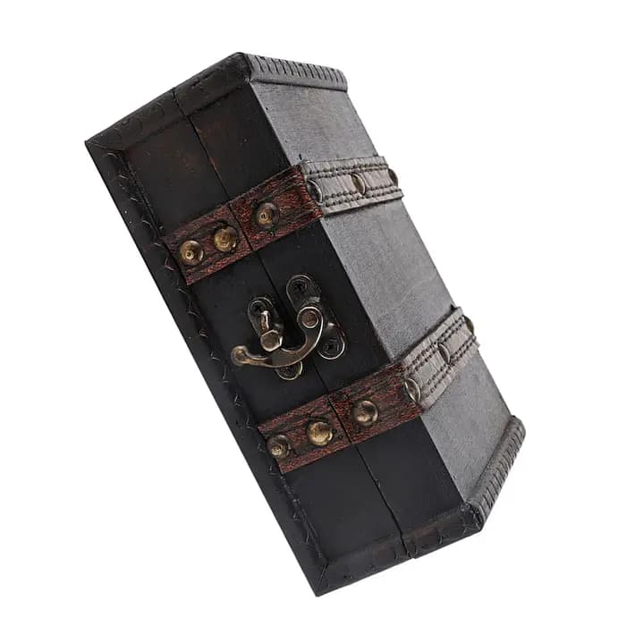 Boîte de rangement en bois vintage pour bijoux