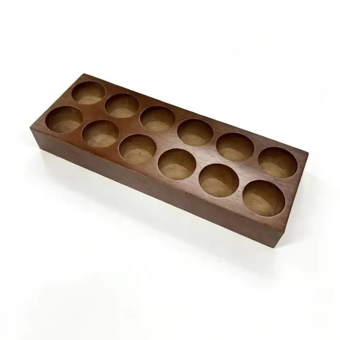 Support de Bouteilles d'Huiles Essentielles Robuste en Bois Naturel Grande Capacité Présentoir de Parfums Polyvalent à 6 ou 12 Emplacements pour Bureau
