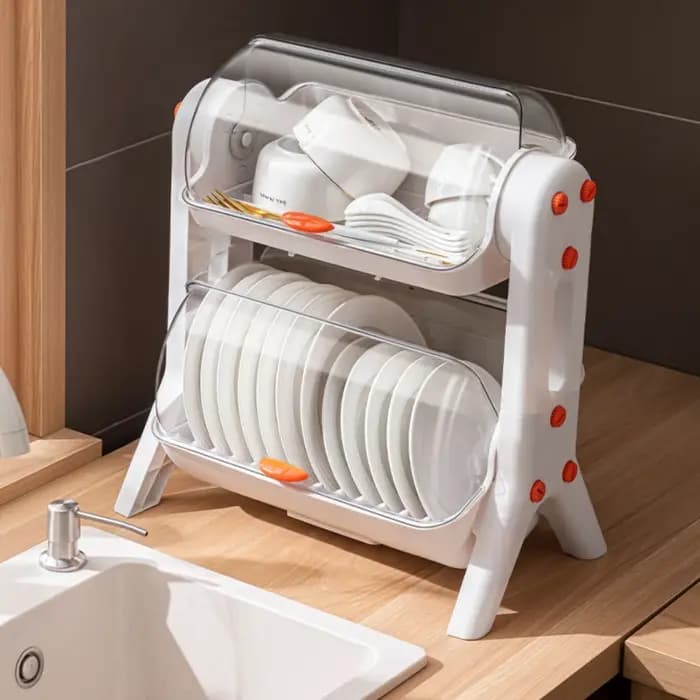 Boîte de rangement de vaisselle de cuisine anti-poussière