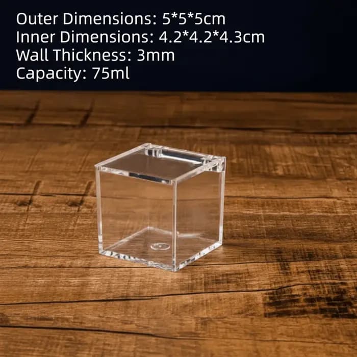 Boîte en acrylique carrée multi-usages, boîte transparente empilable, boîte en cube transparente ave