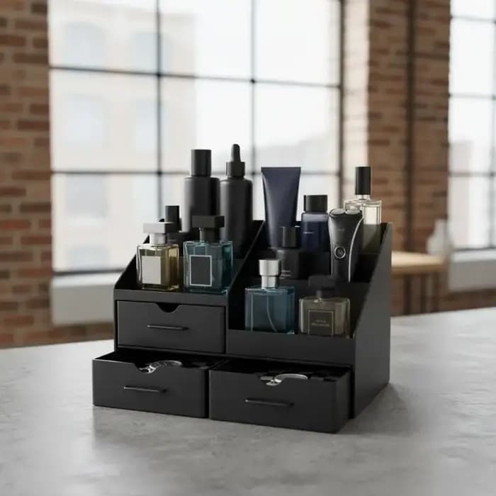 Organisateur multifonctionnel pour parfums masculins