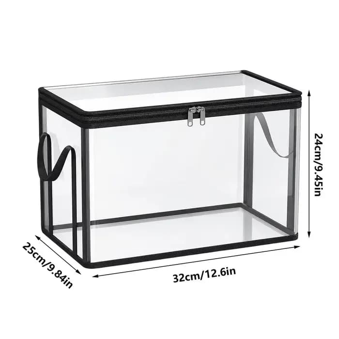 Boîte de rangement pour livres transparente et étanche avec poignées et couvercles, boîtes de rangem