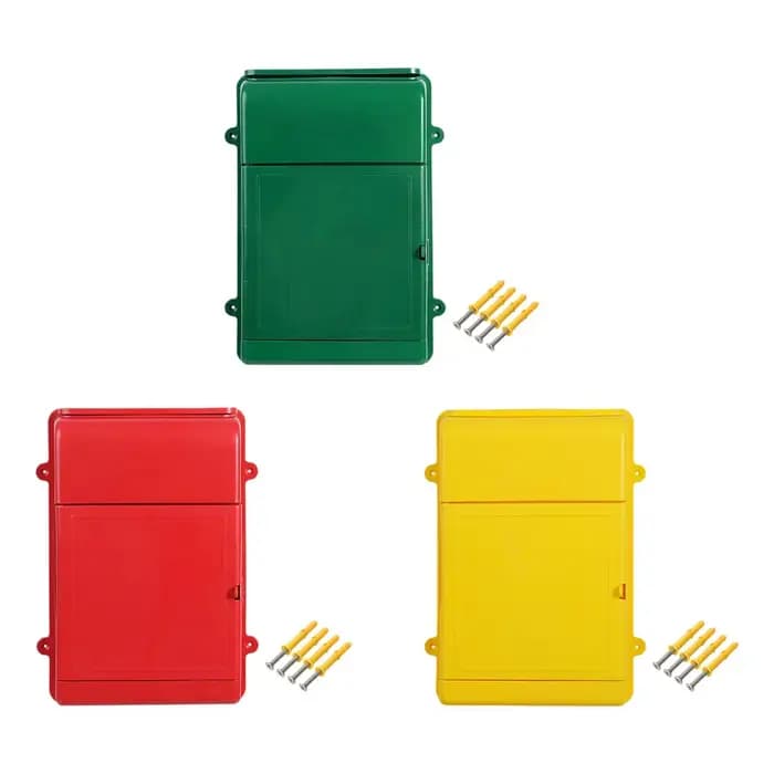 Boîte aux lettres murale suspendue, organisateur de doations multifonctionnel 34.5x26x7cm, léger pour les hôtels et les entreprises