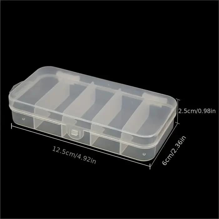 Boîte de rangement transparente à 5 grilles