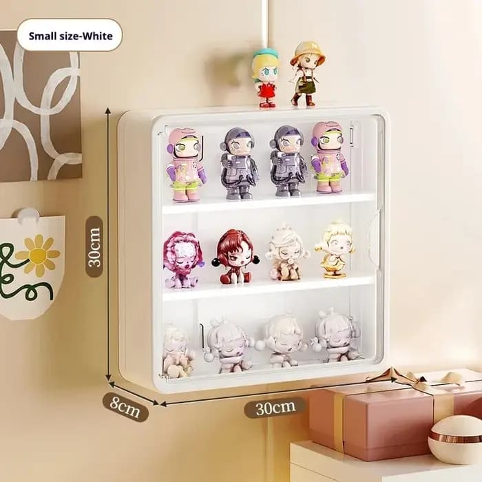 Boîte de rangement murale avec couvercle pour figurines d'action