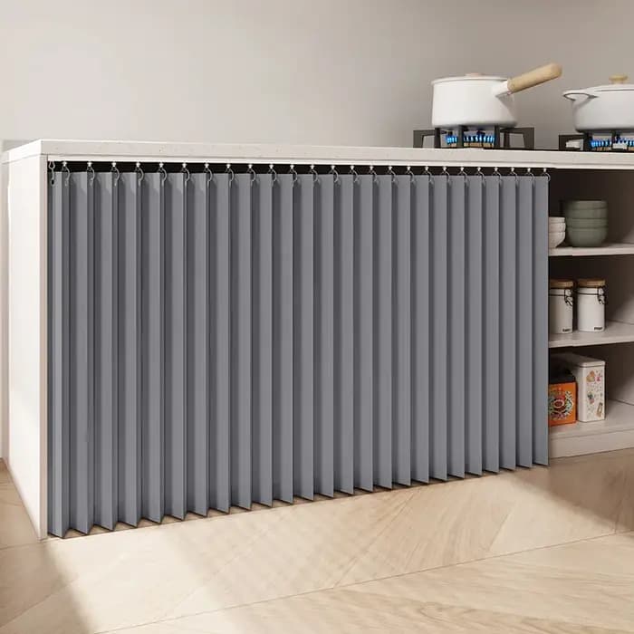 Rideau court de style japonais avec rail coulissant en tissu pour porte de cuisine, étagère de range