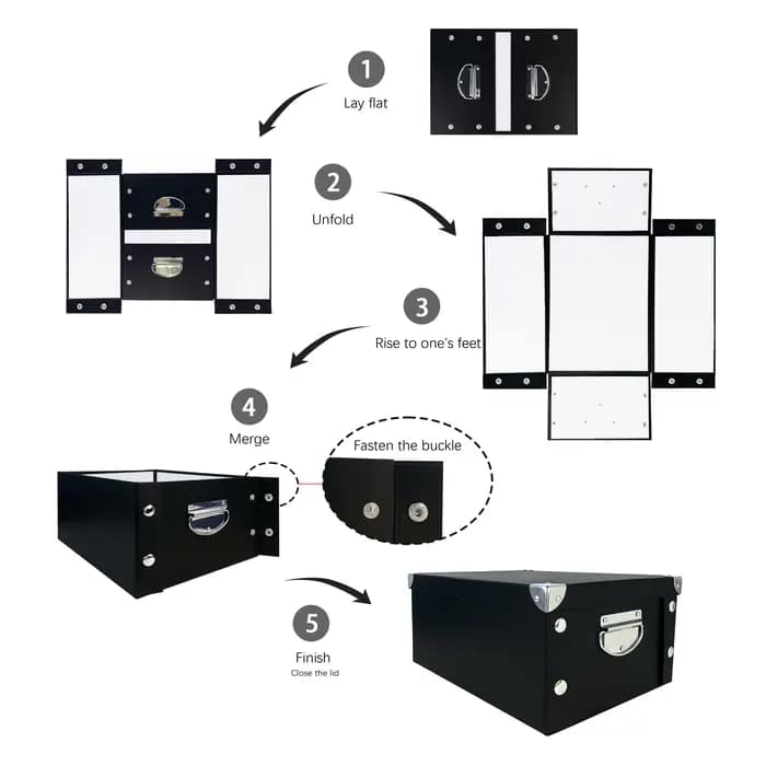 Boîtes de rangement pliables à motifs floraux