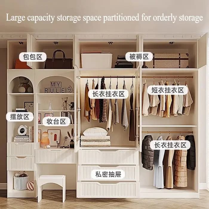 Coiffeuse chambre armoire crème