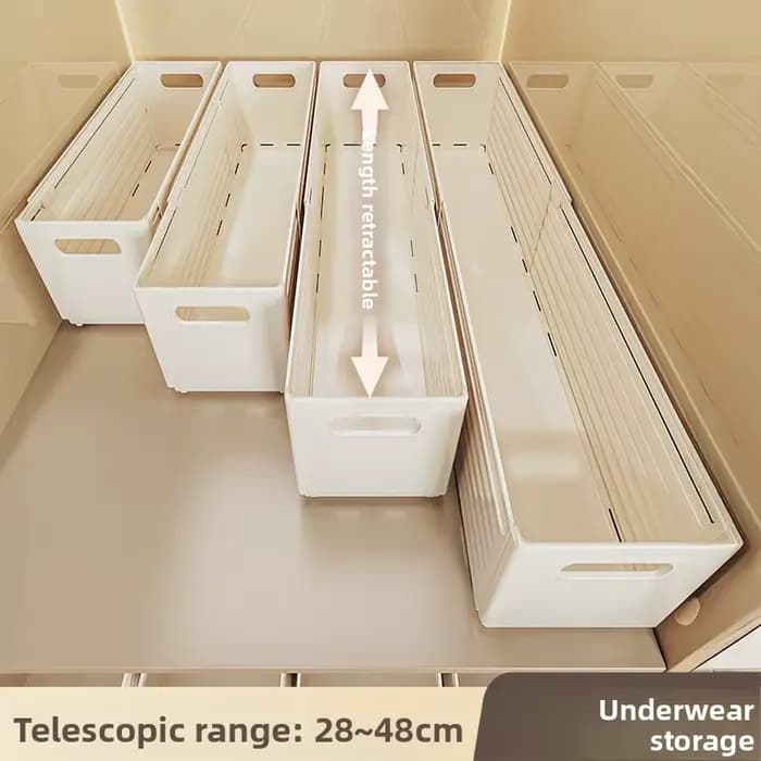 Boîte de rangement réglable pour chaussettes et sous-vêtements