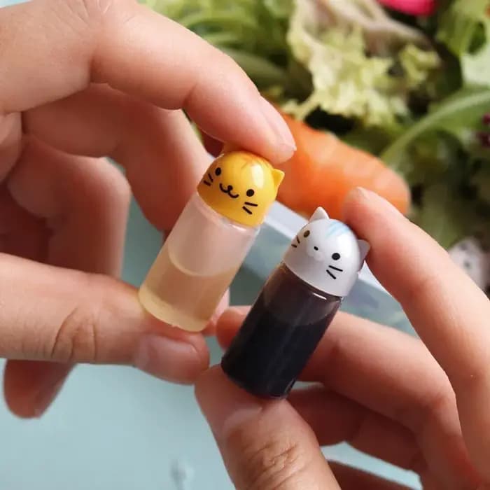 Mini bouteille à presser Sauce d'assaisonnement enfants dessin animé boîte à déjeuner accessoires de cuisine pour épices Bento petit récipient