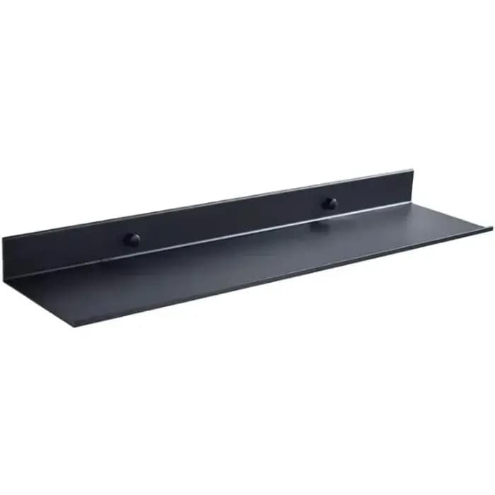 Étagère Murale Murale de Salle de Bain en Promotion 15-50cm Sans Perçage Accessoires de Salle de Bain Étagère de Rangement Moderne pour Cuisine et Douche Noire