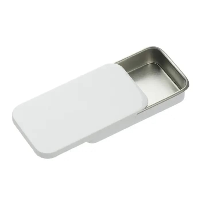 Mini boîte en fer blanc vide rectangulaire en métal