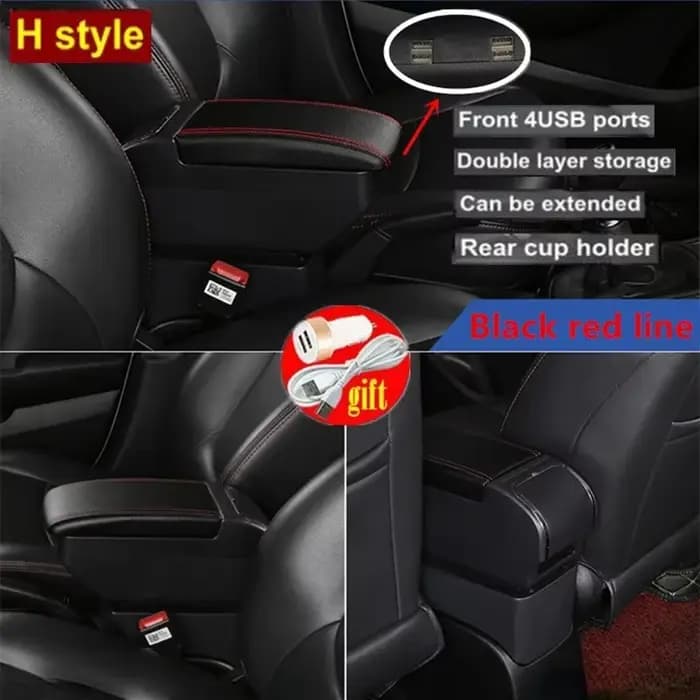 Pour Ford Fiesta 2009-2017, boîte d'accoudoir, boîte de rangement centrale, console centrale avec porte-gobelets 2009 2010 2011 2012 2013 2014 2015 2016