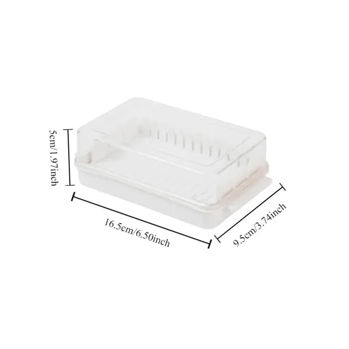 Boîte de rangement pour plat à beurre, couvercle couvert en plastique pour le stockage hermétique du plateau à fromage, outils de cuisine 1 pièce