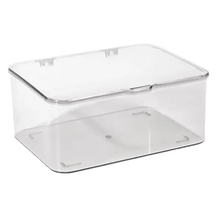 Boîte de rangement transparente en acrylique avec couvercle pour filles