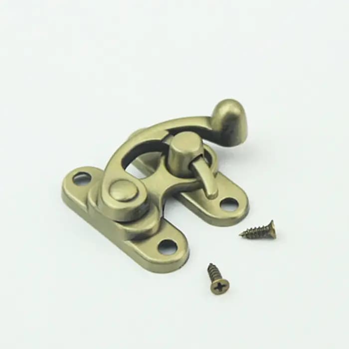 1 Pièce Loquet Métallique Vintage pour Boîte en Bois, Fermeture à Boucle pour Sacs DIY, Bagages, Meu
