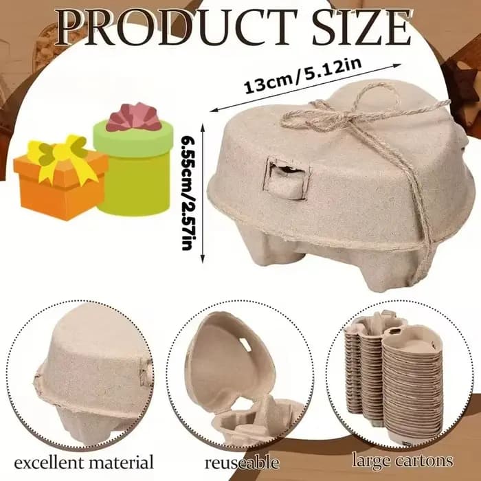 Boîtes en carton pour œufs de pâques en forme de cœur