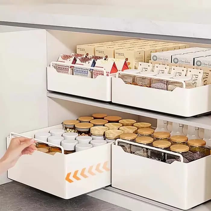 Nouveau support de rangement de cuisine avec Rails coulissants