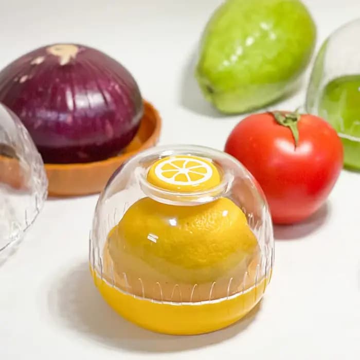 Boîte de conservation des fruits, réfrigérateur, conteneur de stockage scellé en plastique pour avocat, citron, oignon, tomate, légumes, conservation des fruits