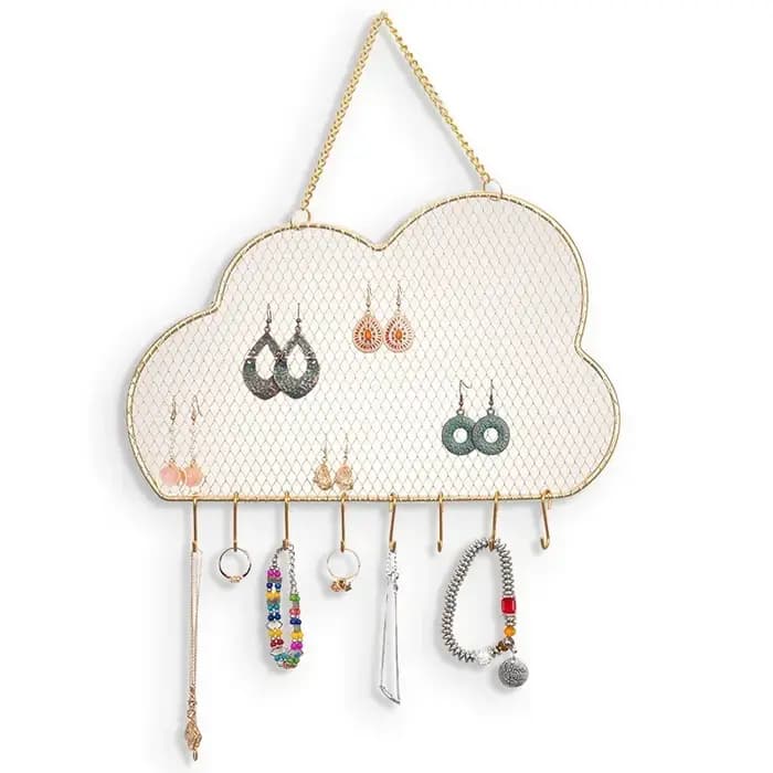 Organisateur de boucles d'oreilles en forme de nuages