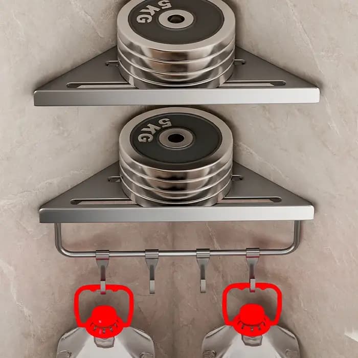 HOShelf-Étagère d'angle murale en alliage d'aluminium