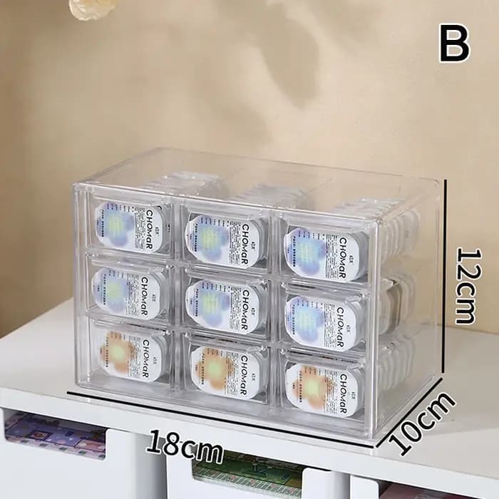 Boîte de rangement transparente pour lentilles de contact