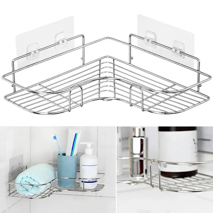 Étagère murale triangulaire en acier inoxydable