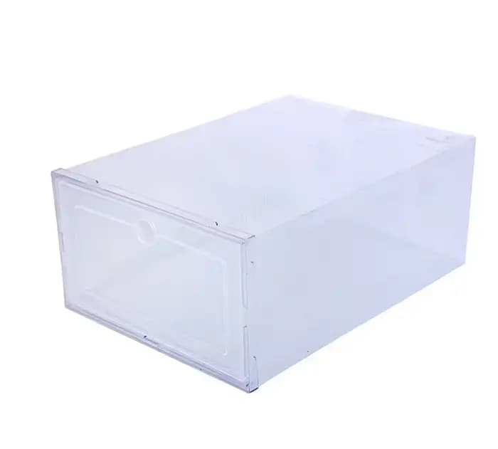 Boîte à chaussures transparente, organisateur de chaussures, boîte de rangement épaisse et pliable a