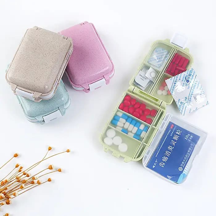 Mini boîte à pilules Portable, Kits médicaux, conteneur de stockage de vitamines, fournitures de voyage de santé, organisateur de pilules Compact 1 pièce