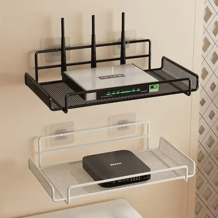 Étagère murale pour routeur en acier inoxydable