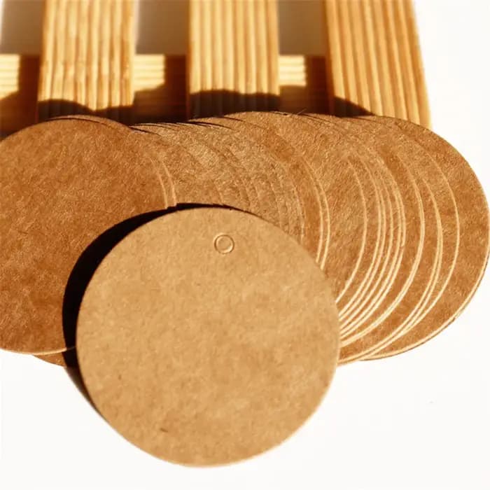 Étiquettes rondes vierges en papier Kraft Vintage, 100 pièces, marque-page, Message, cartes de vœux, petits produits, 3-5cm