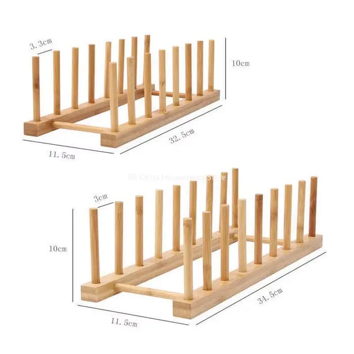 Étagère de rangement multifonctionnelle en bois pour assiettes