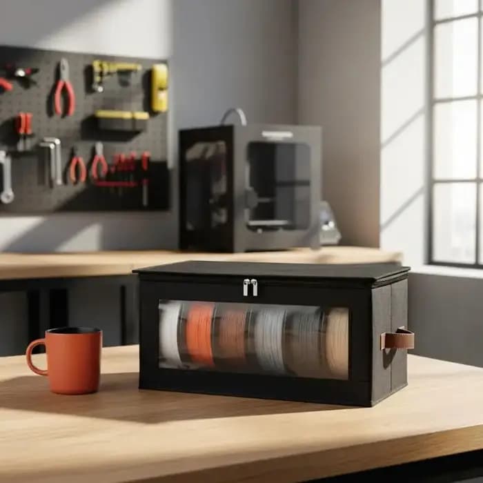 Boîte de rangement pour filaments - Conteneurs de stockage de filaments pour imprimante 3D, support pour accessoires d'impression 3D pour la maison, le bureau et l'atelier