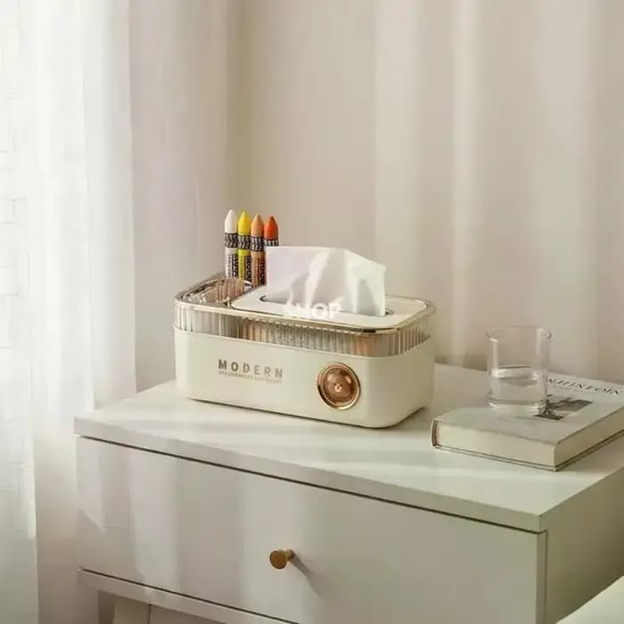 Boîte à mouchoirs multifonctionnelle avec décor d'ours mignon