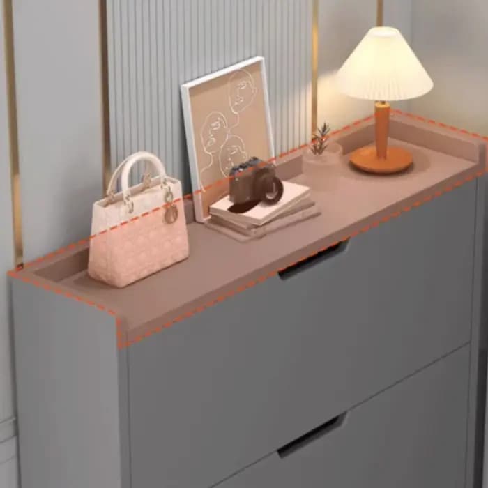 Meuble à chaussures moderne en métal blanc