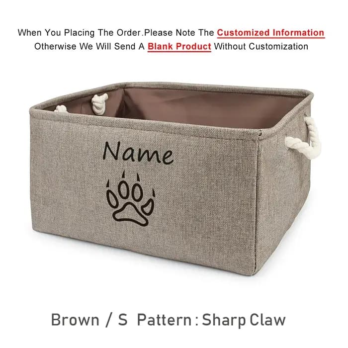 Panier jouets patte de chien boîte de rangement