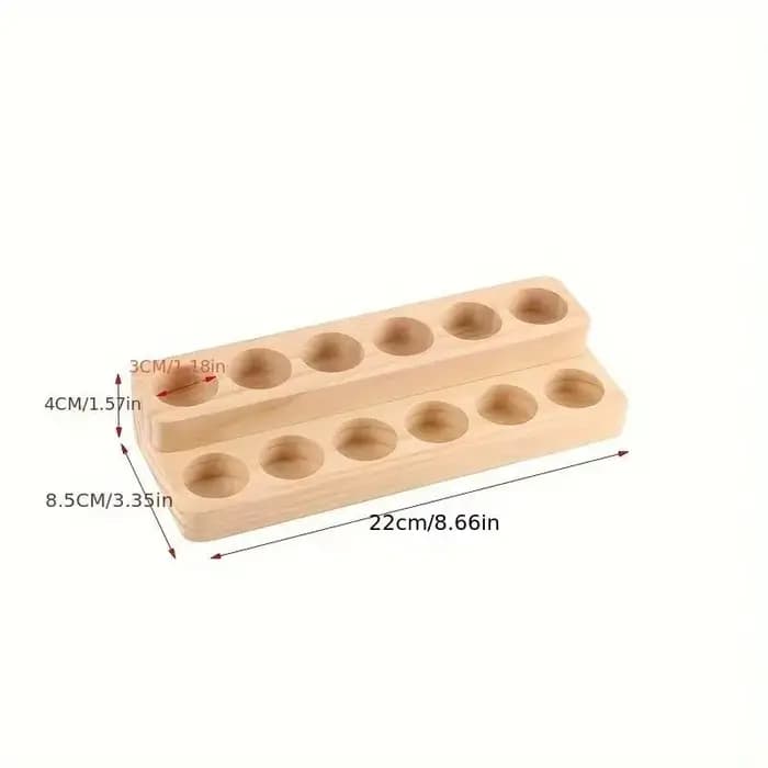 Support robuste pour bouteilles d'huiles essentielles, support multi-emplacements en bois naturel pour parfums, présentoir de bureau multi-usages grande capacité