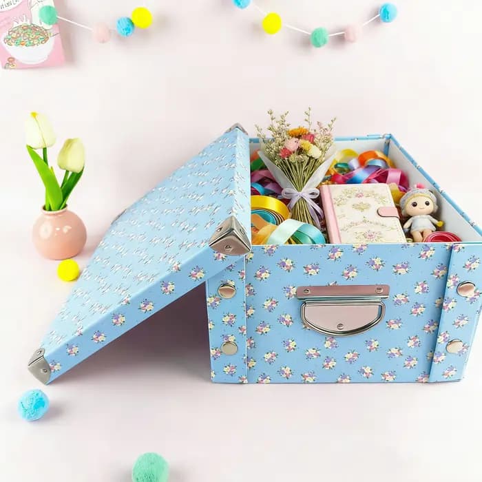 Boîtes de rangement pliables à motifs floraux