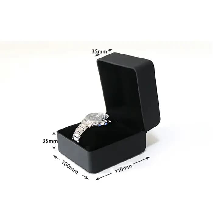 Coffret cadeau de montre simple noir avec oreiller