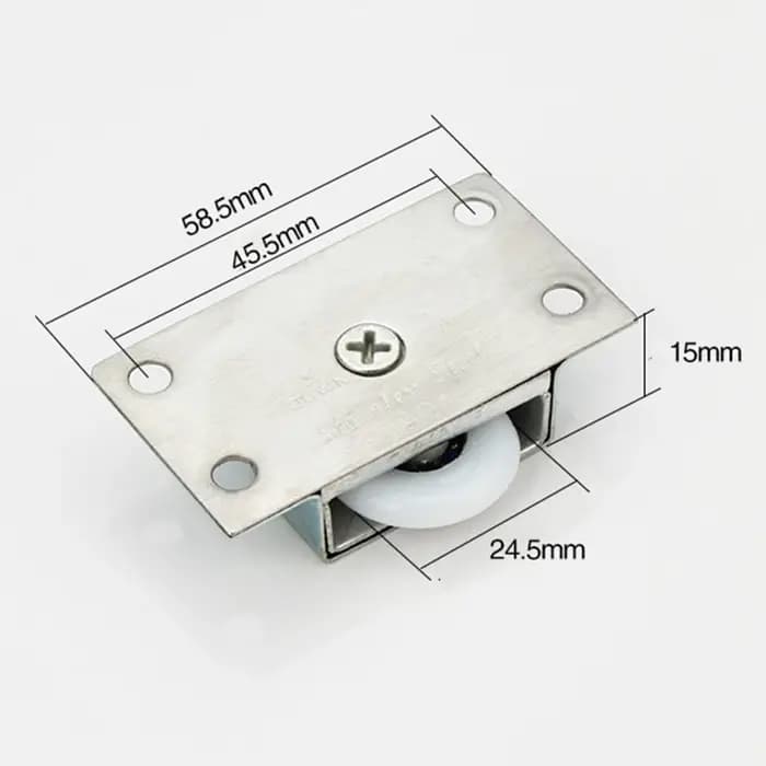 1 ensemble de rouleaux de porte coulissante en acier inoxydable