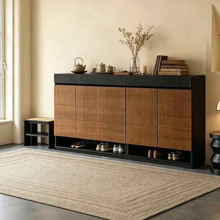 Meuble à chaussures de luxe en bois, organisateur de rangement, armoire de présentation, étagère à chaussures cachée, meuble moderne pour salon, Zapatero Salon Furniture