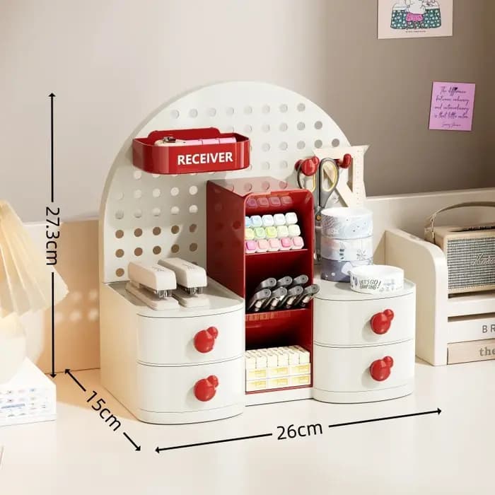 Organisateur de bureau créatif: boîte de rangement multifonctionnelle avec séparateurs de tiroirs